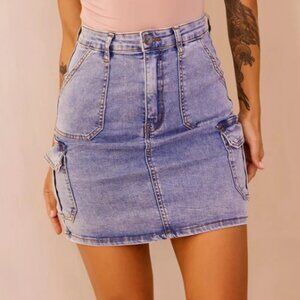 Sage + Paije - Spell Ocean Denim Mini Skirt - L/12